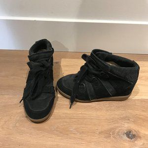 Isabel Marant Black Suede Sneakers